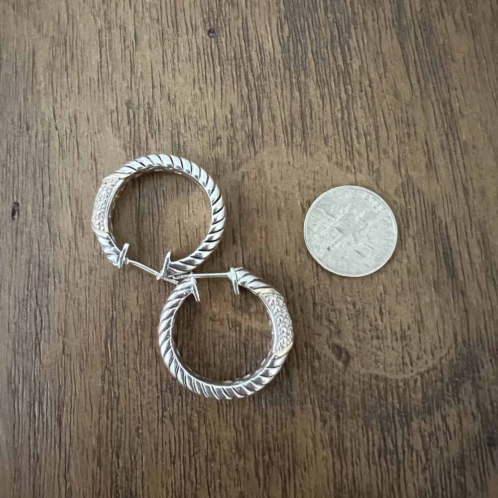 Substantial 925 Sterling Silver with 14k accents and diamonds.